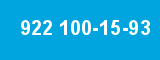 922 100-15-93 922 100-15-93